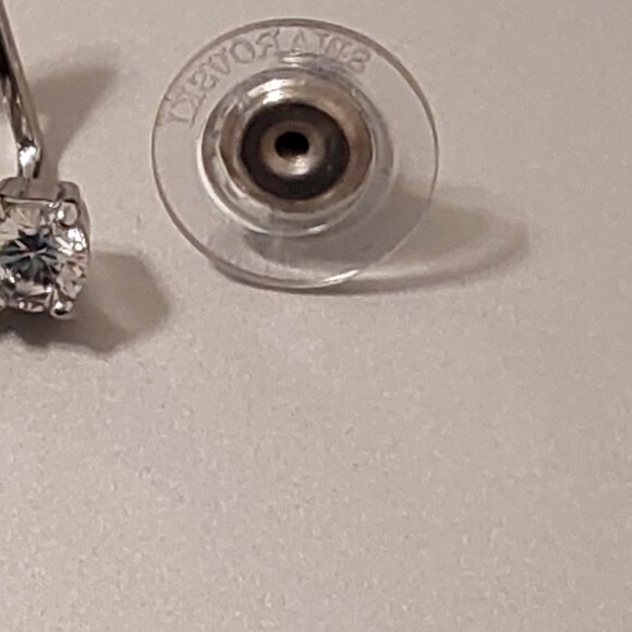 SWAROVSKI SILVER-TONE CRYSTAL EARRING JACKETS W STUD EARRINGS NEW CONDITION 2015 - Picture 7 of 11